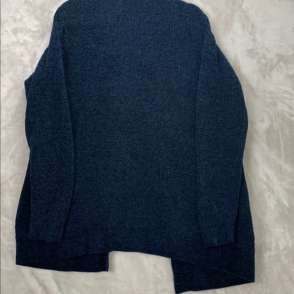 MATTY M | XXL WOMENS | CHENILLE FABRIC CARDIGAN  OPEN FRONT SWEATER in BLUE - Picture 8 of 10
